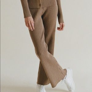 Rationalle Nellie Brown Rib Knit Pants never worn! NWOT
